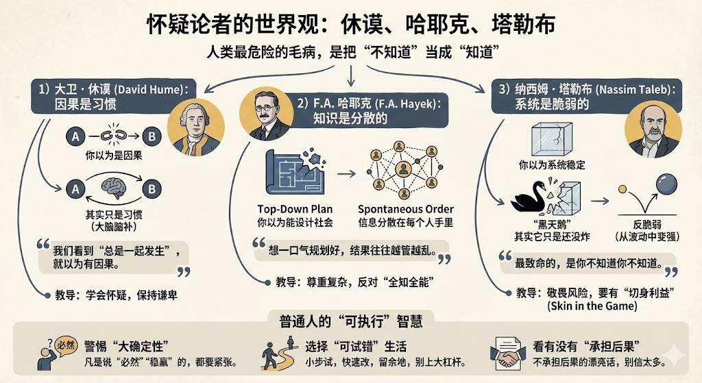 休谟、哈耶克、塔勒布：三个人告诉你同一件事