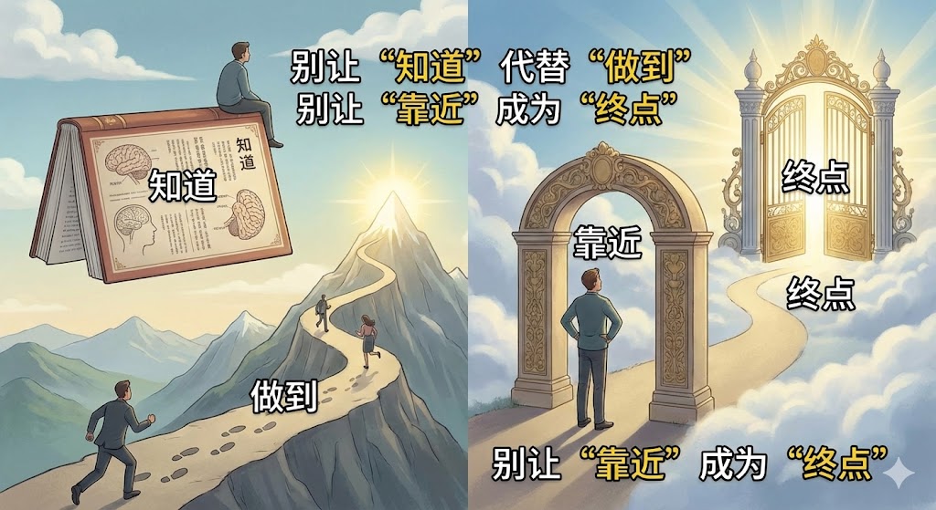 别让“知道”代替“做到”，别让“靠近”成为“终点”
