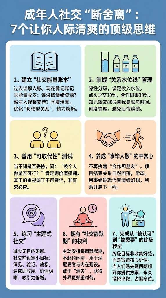 成年人社交“断舍离”：7个让你人际清爽的顶级思维