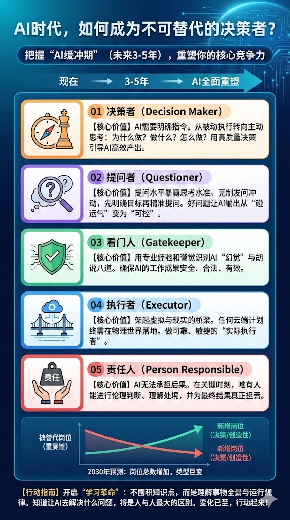 AI时代，留给普通人的五个位置