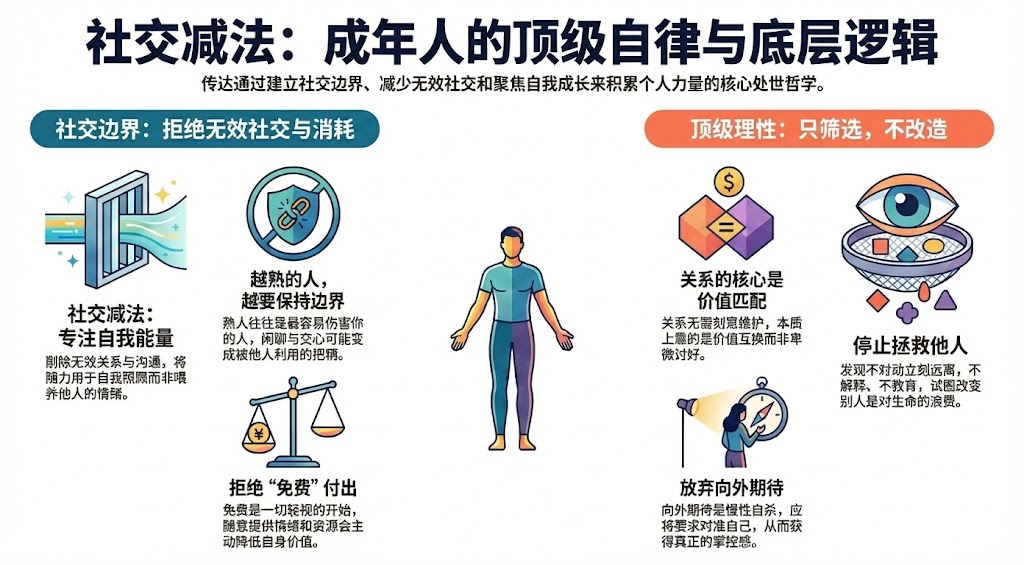 社交减法：成年人的顶级自律与底层逻辑