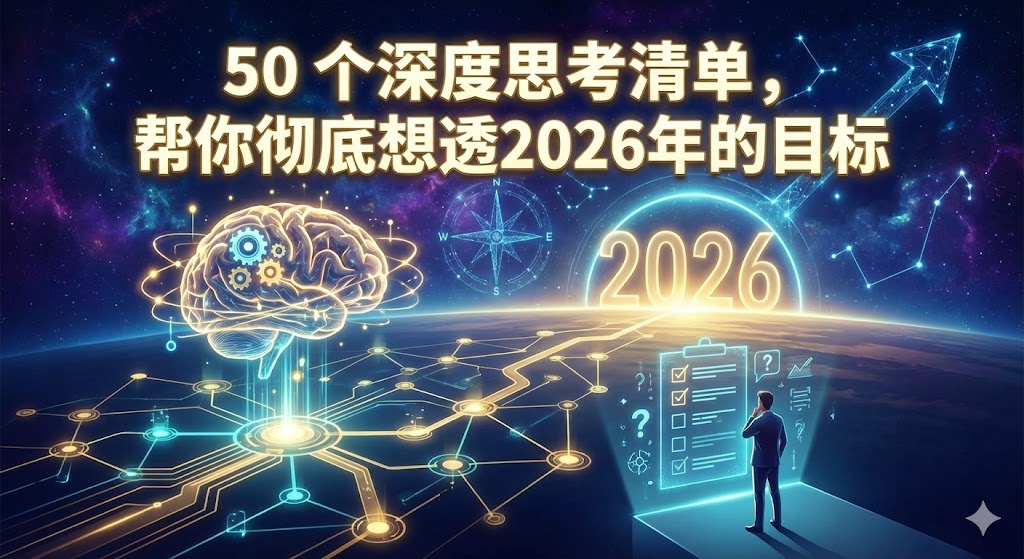 50 个深度思考清单，帮你彻底想透2026年的目标