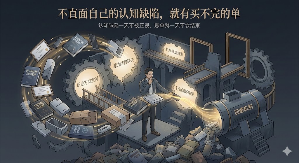 不直面自己的认知缺陷，就有买不完的单