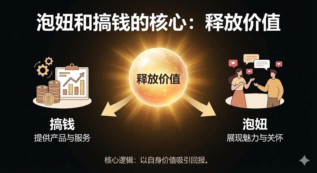 泡妞和搞钱的核心：释放价值