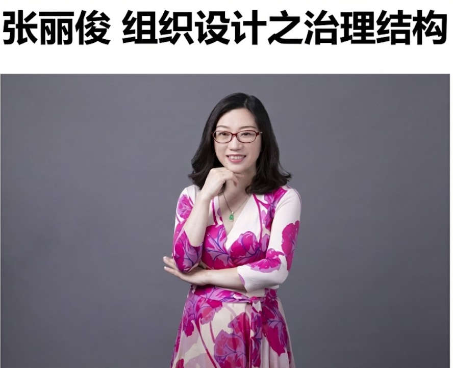 张丽俊 组织设计之治理结构