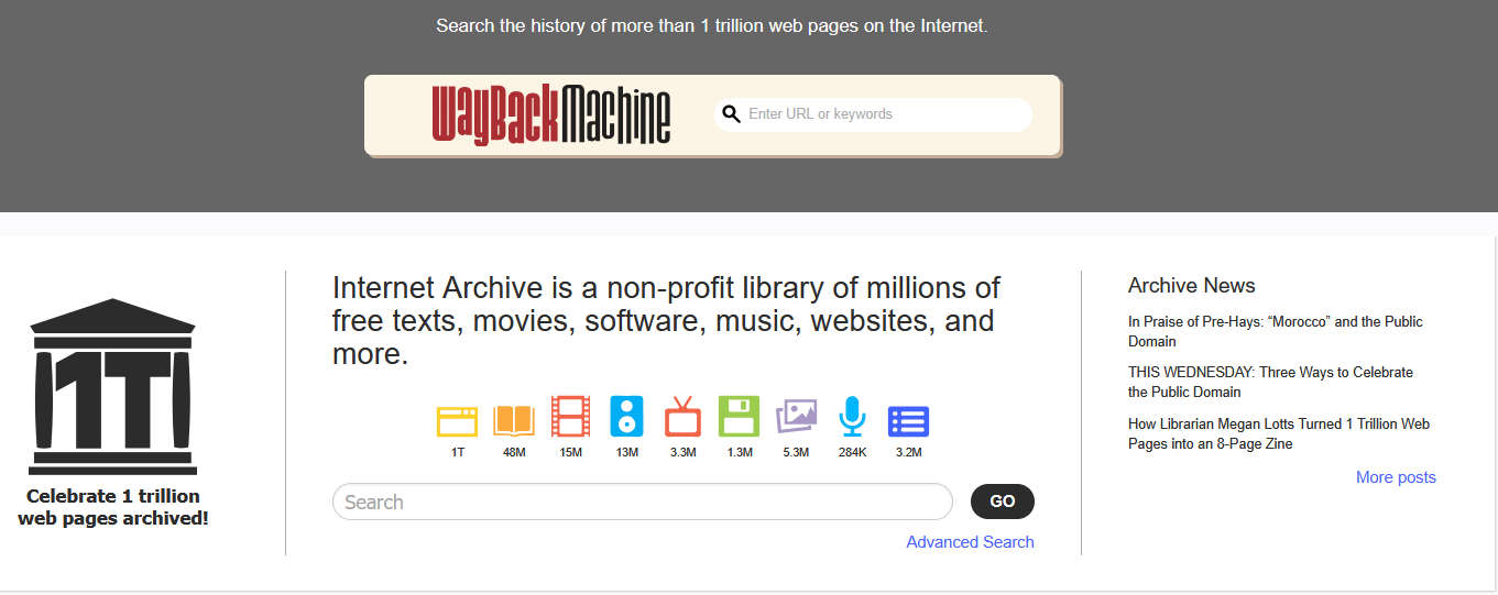 互联网档案馆 Internet Archive 工具汇总
