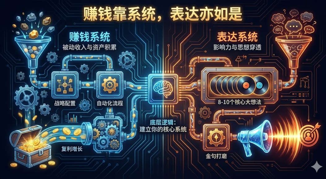 赚钱靠系统，表达亦如是