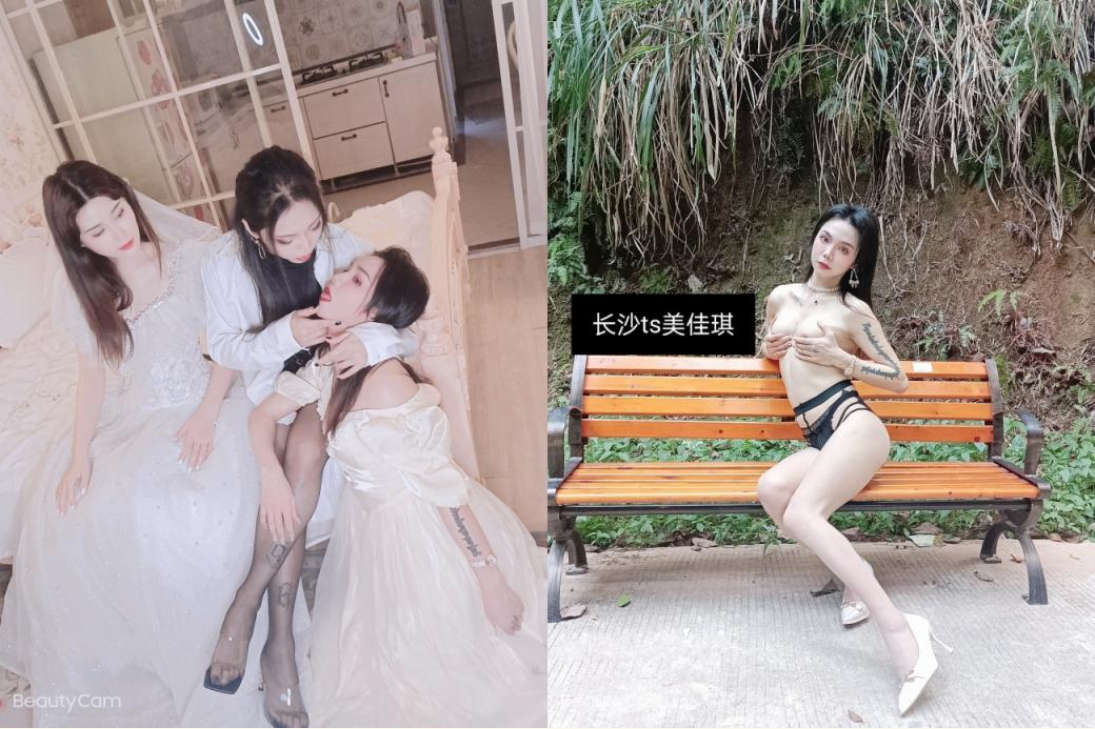 长沙极品网红CDTS美佳琪露脸私拍大合集