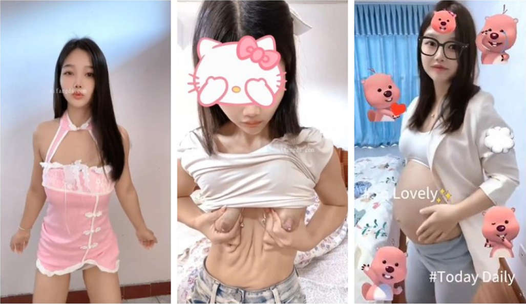 【快手】苗条哺乳期宝妈『芙芙捕乳宝妈』私拍福利43V