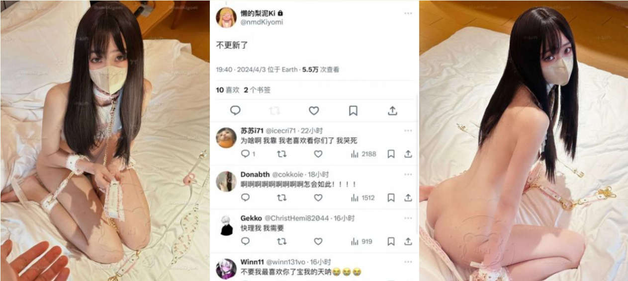 已退圈14w粉福利姬【懒的梨泥Ki】群私拍合集