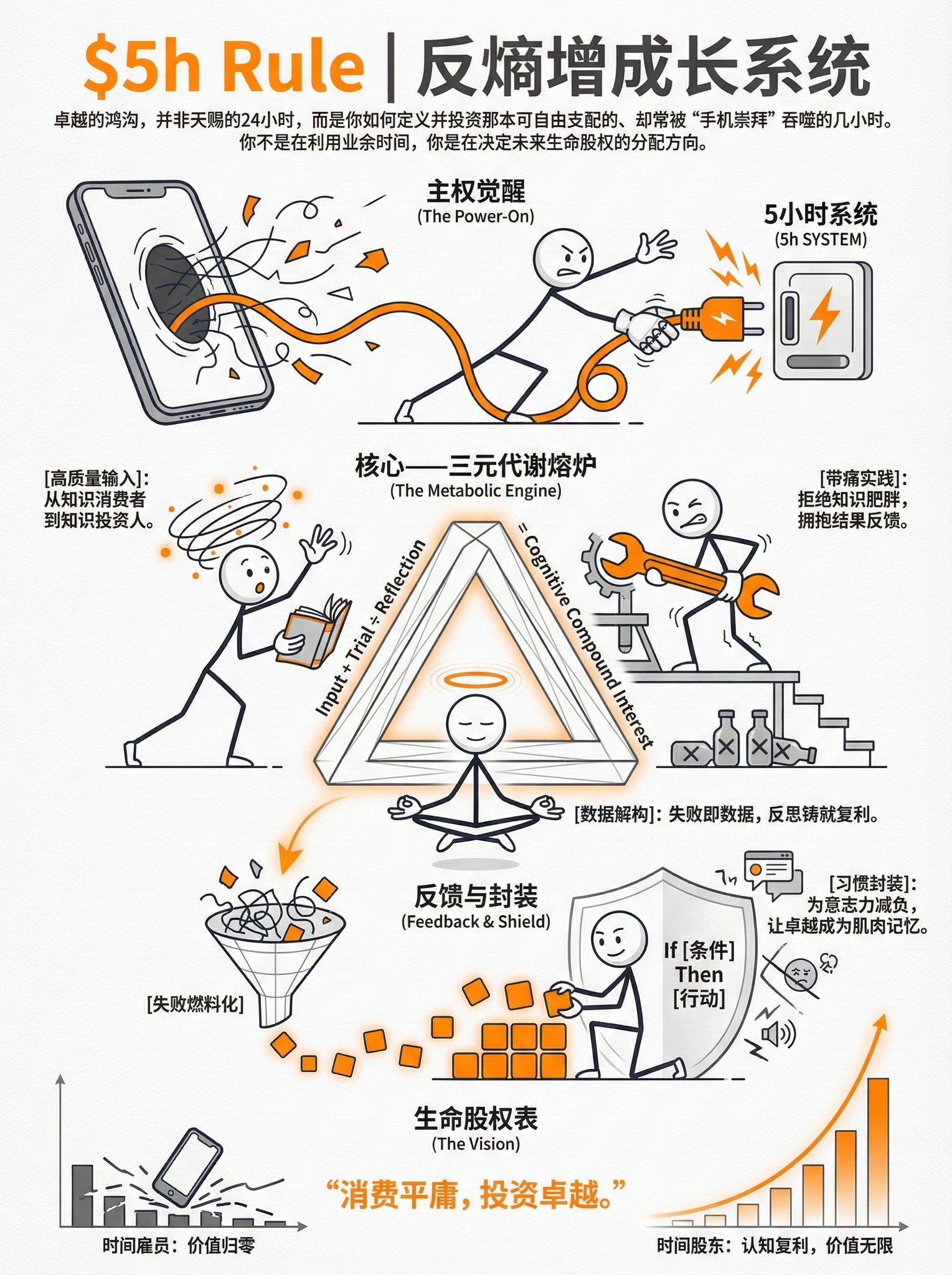 5小时法则，反熵增成长系统
