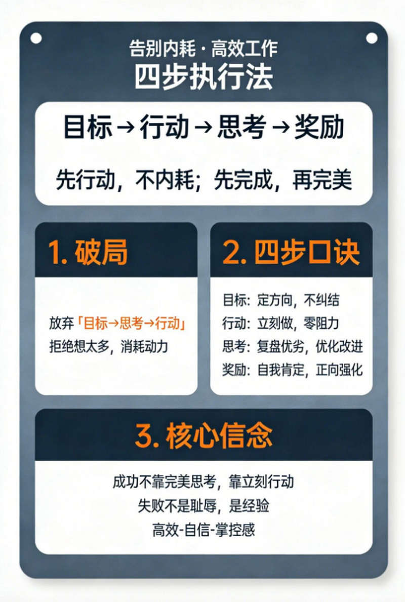 四步执行法，告别内耗，高效工作