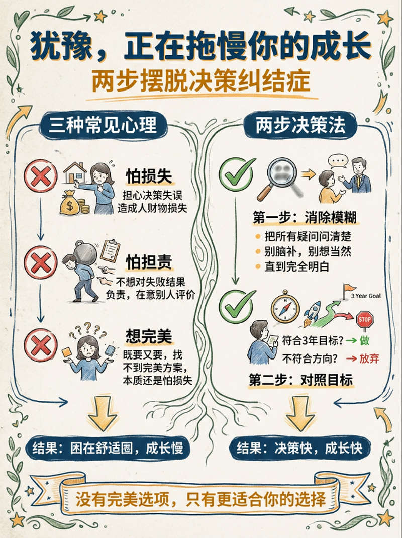 犹豫，正在拖垮你的后半生