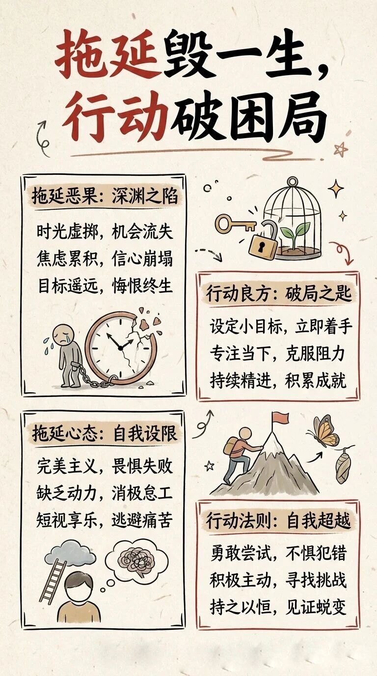 拖延毁一生，行动破困局