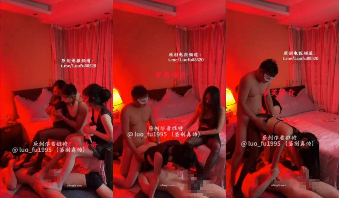 究极绿帽奴【罗芙传奇】绿奴夫妻带着闺蜜一起玩4P淫乱，边调教边性爱，场面震撼