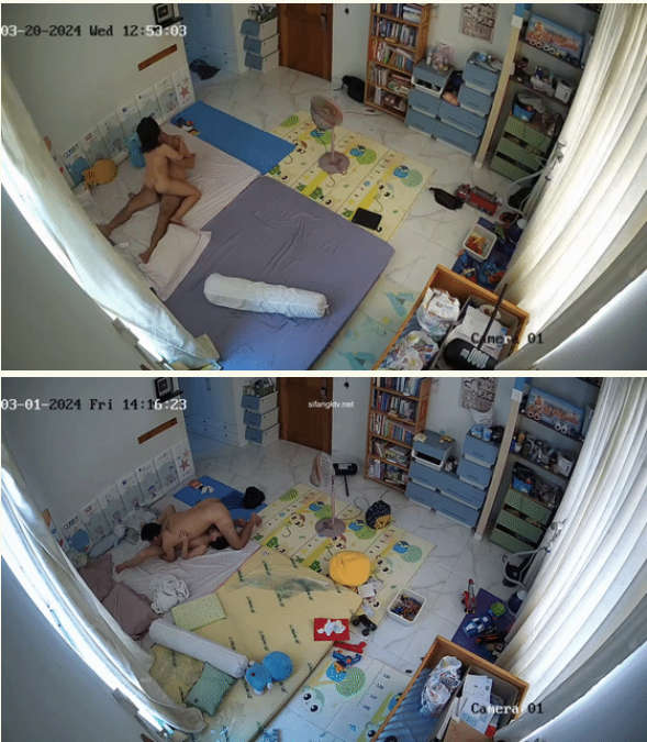 黑客破解家庭摄像头偷拍白天把核子送去上学了夫妻肆无忌惮的做爱