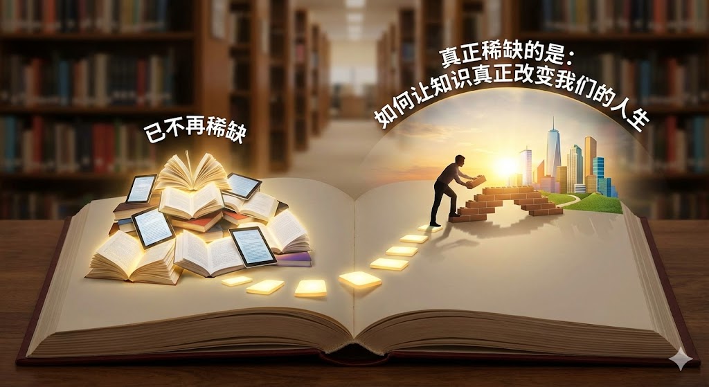 “知道什么”已不再稀缺，真正稀缺的是：如何让知识真正改变我们的人生