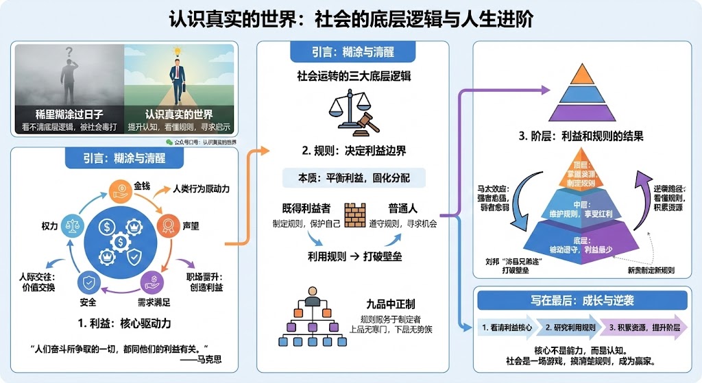 一文讲透社会的底层逻辑，让你明白关于利益、规则和阶层的本质