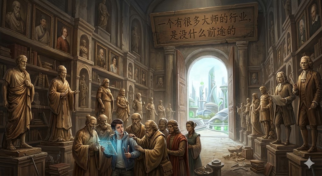 一个有很多大师的行业，是没什么前途的