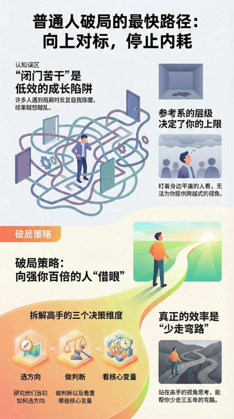 普通人破局最快的方式：别瞎想，直接研究比你强 100 倍的人