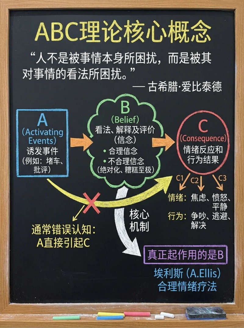 人不是被事情本身所困扰，而是被其对事情的看法所困扰