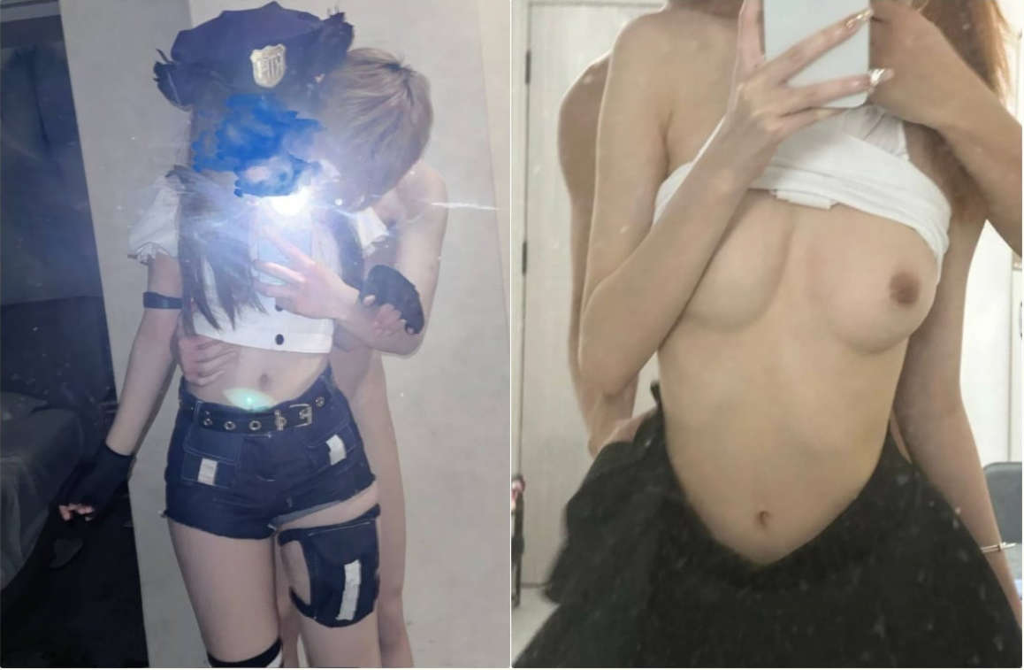 美乳翘臀反差尤物，逆天身材小姐姐半脱衣服被压在身下交合，抓着头发疯狂打桩，女神的形象如此反差