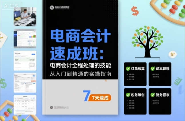 电商会计速成班，电商会计全程处理的技能