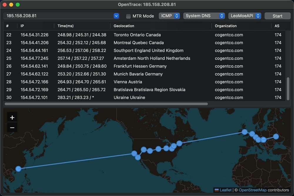 OpenTrace，颜值与实力并存的开源可视化路由追踪神器