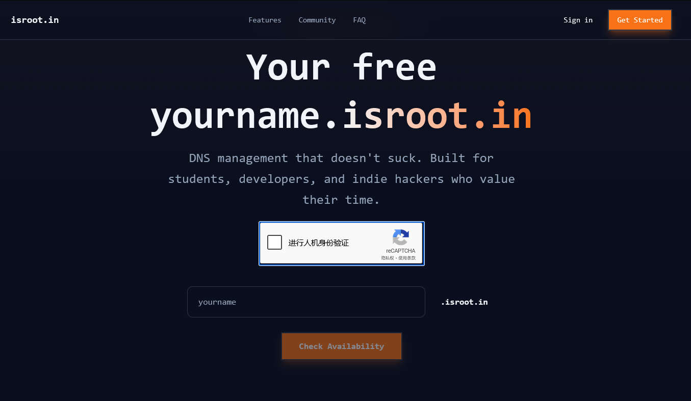 isroot.in 免费二级域名