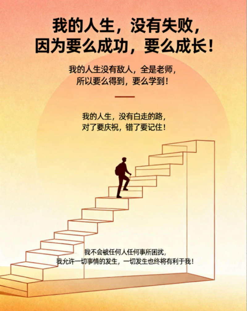 我们的人生，没有白走的路，每一步都算数