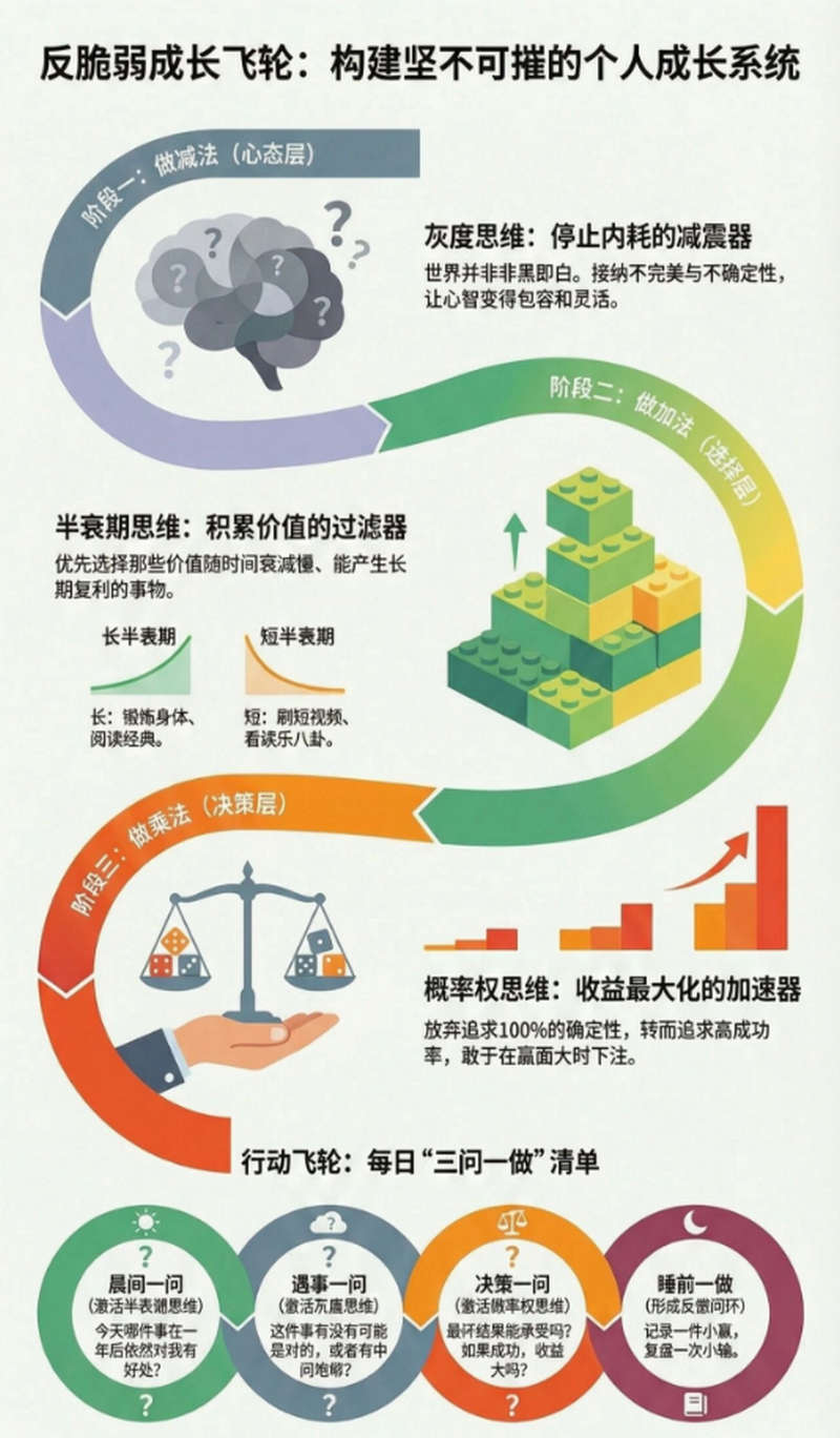 一套“成长飞轮”模型，让你人生真正复利