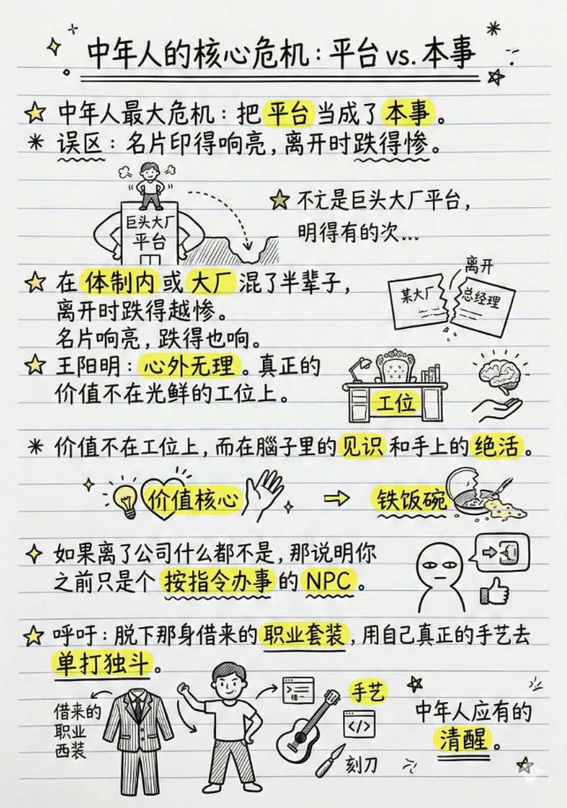 中年人最大的危机，是把“平台”当成了“本事”