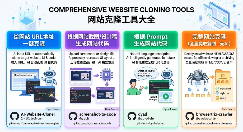 网站克隆工具大全