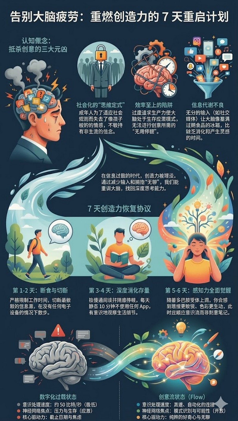 你不是失去了创造力，只是被