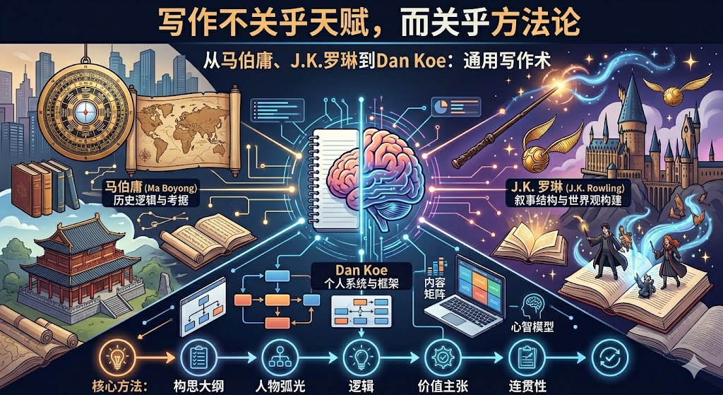 写作不是靠天赋，是靠方法：从马伯庸、J.K.罗琳到Dan Koe的通用写作术