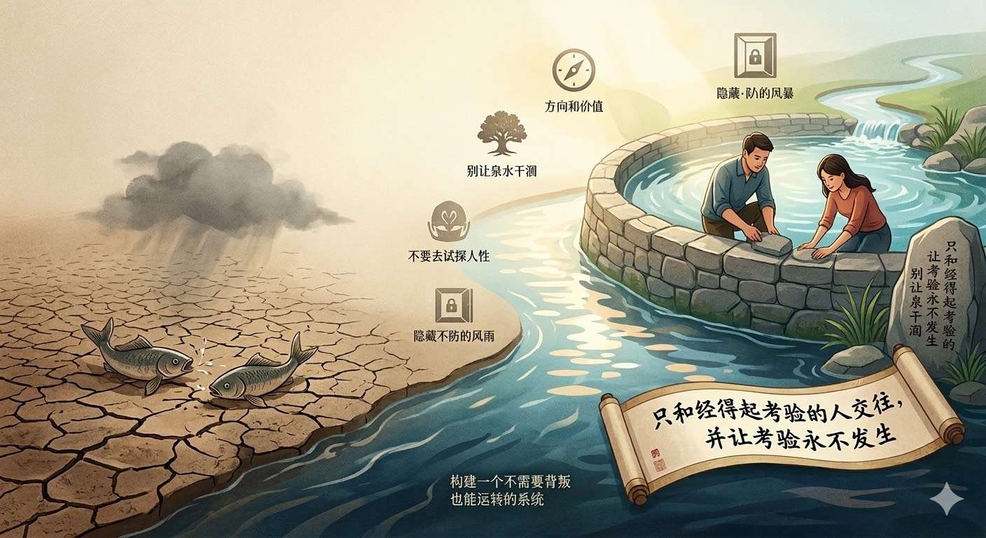 只和经得起考验的人交往，并让考验永不发生