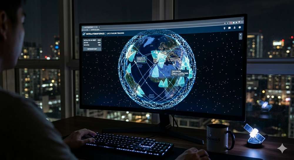 SatelliteMap，实时追踪和可视化地球轨道上的卫星