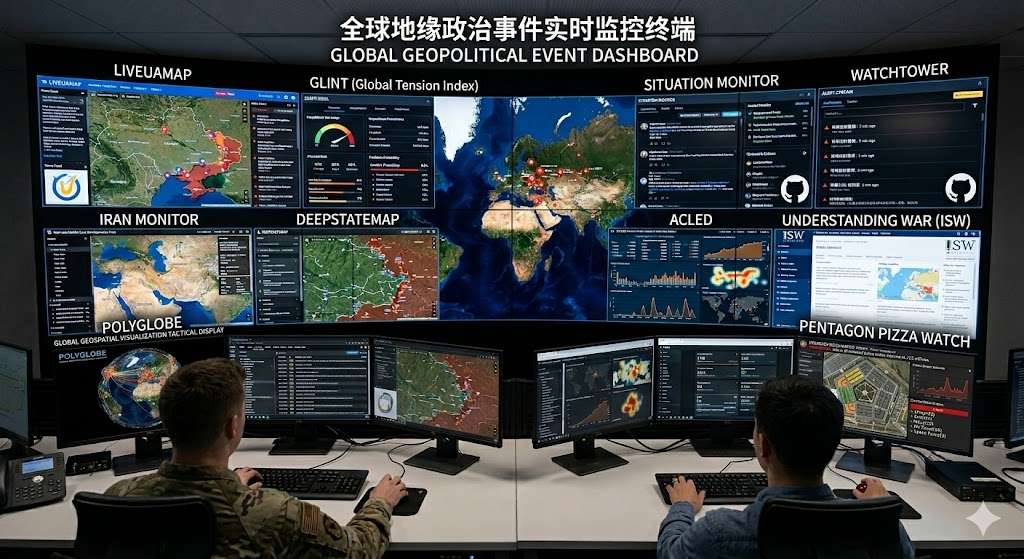 全球地缘政治事件时仪表盘工具汇总