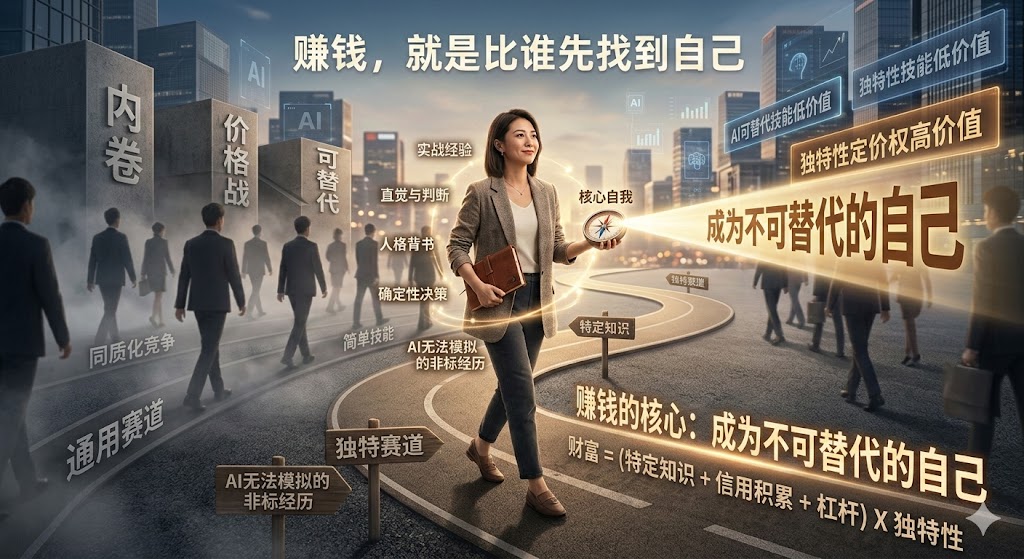 赚钱，就是比谁先找到自己