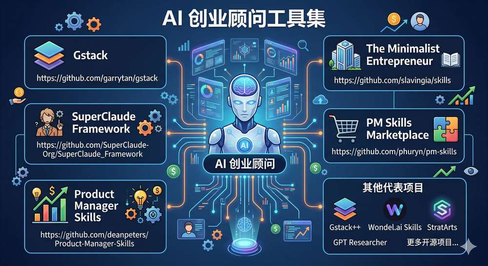 AI 创业顾问工具集，零成本组建你的专家顾问团