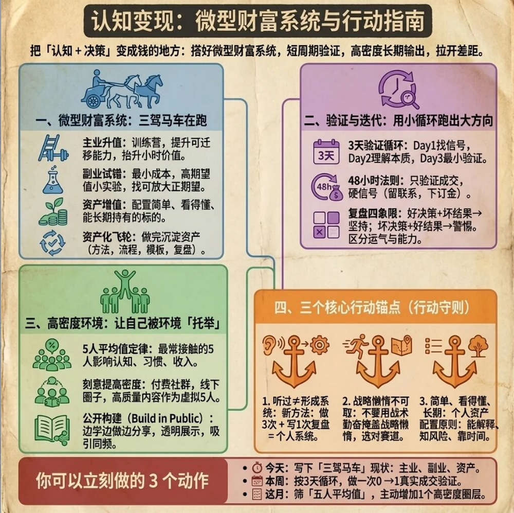 认知变现：微型财富系统与行动指南