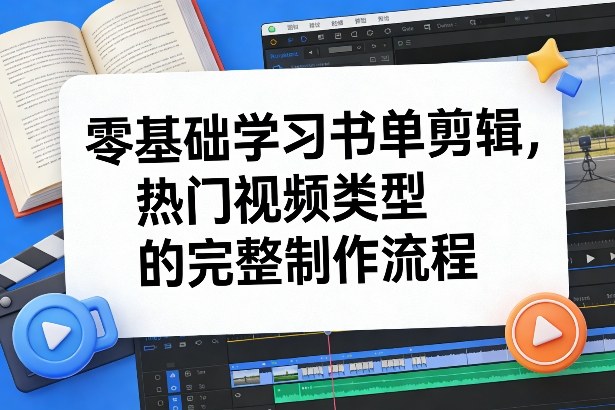 零基础学习书单剪辑，热门视频类型的完整制作流程