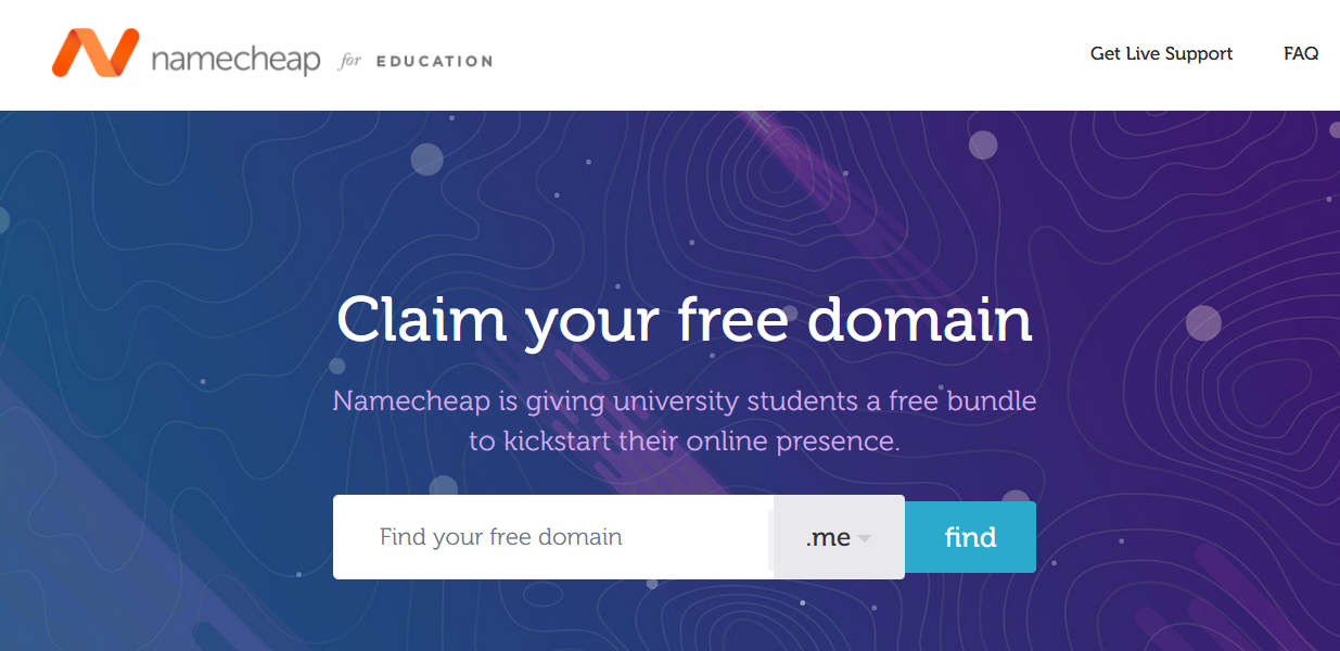 Namecheap 学生优惠：免费 .me 域名 + SSL 证书