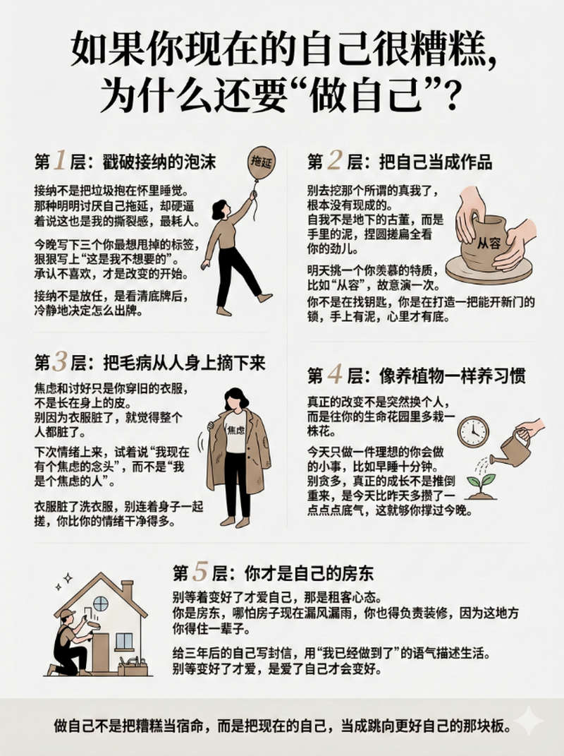 如果现在的自己很糟糕，为什么还要做自己？