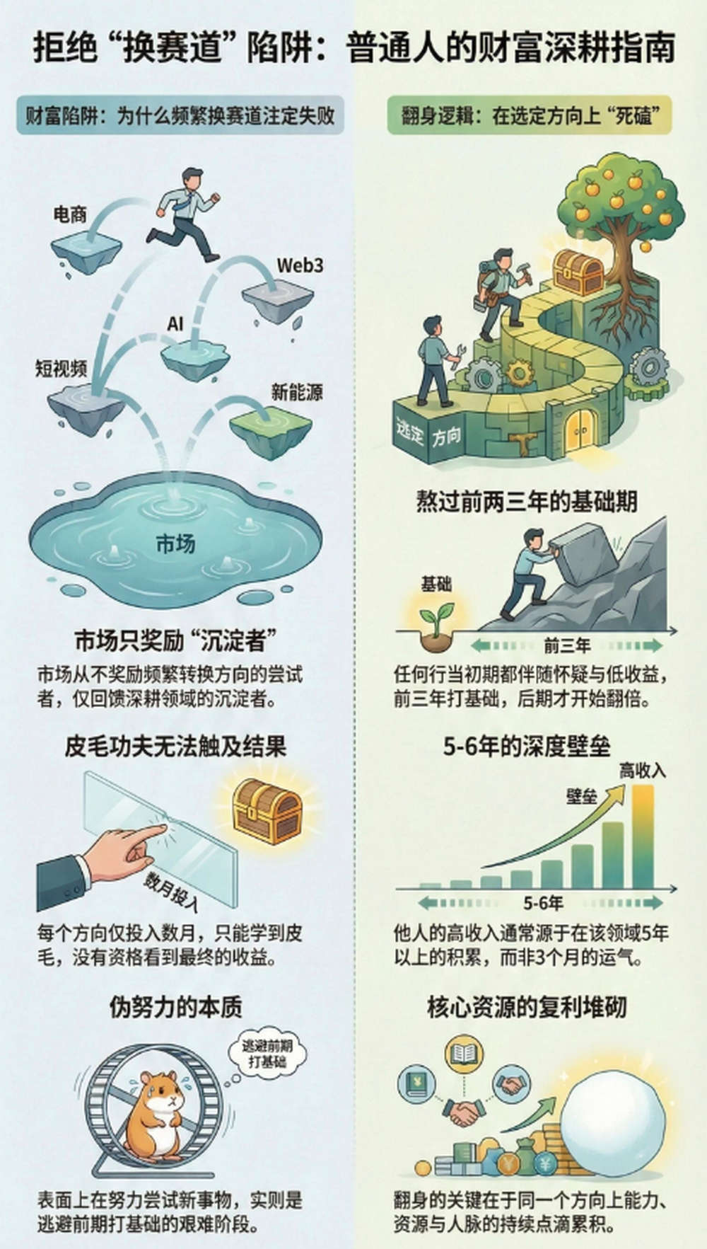 频繁换赛道，是普通人最大的财富陷阱