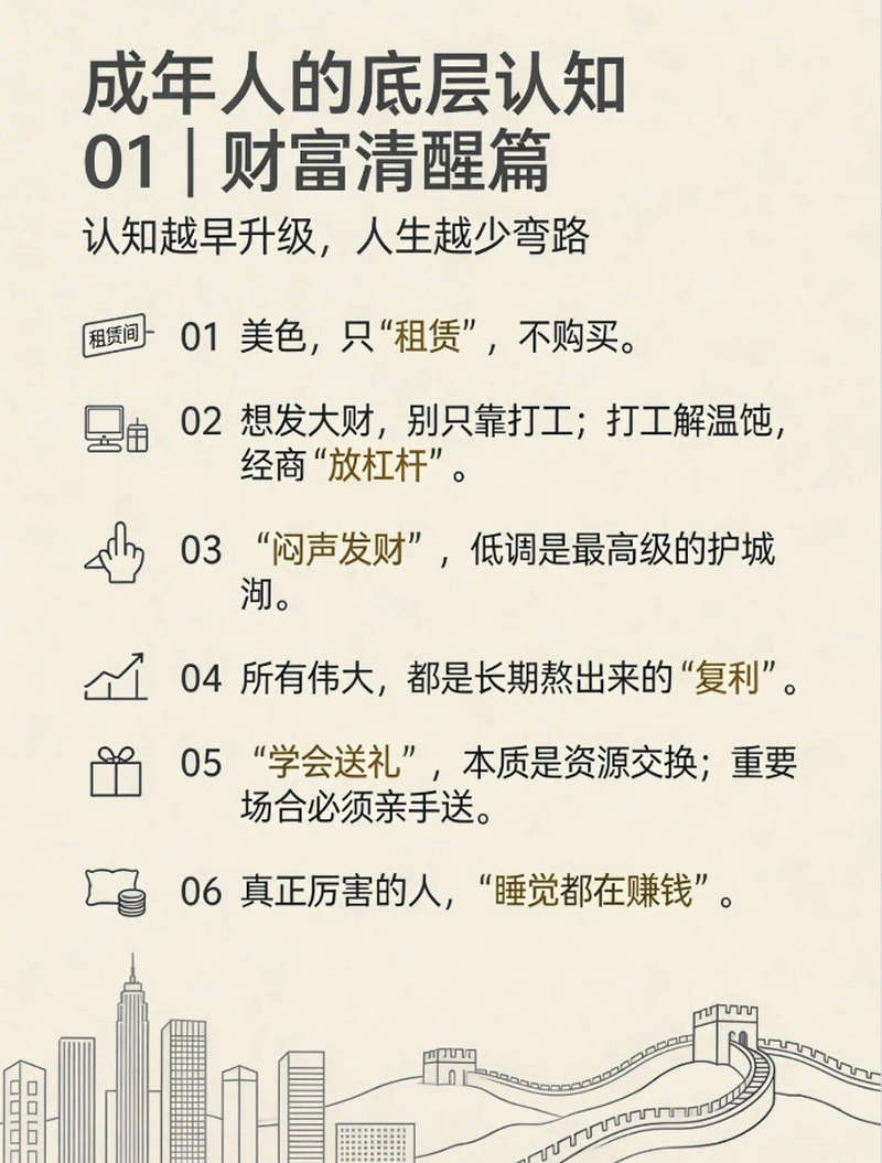 成年人的底层认知：这30条，越早get越省力