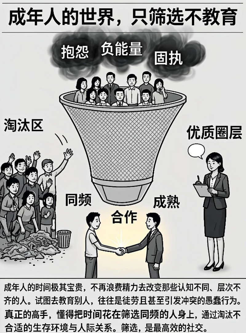 成年人的世界，只筛选不教育