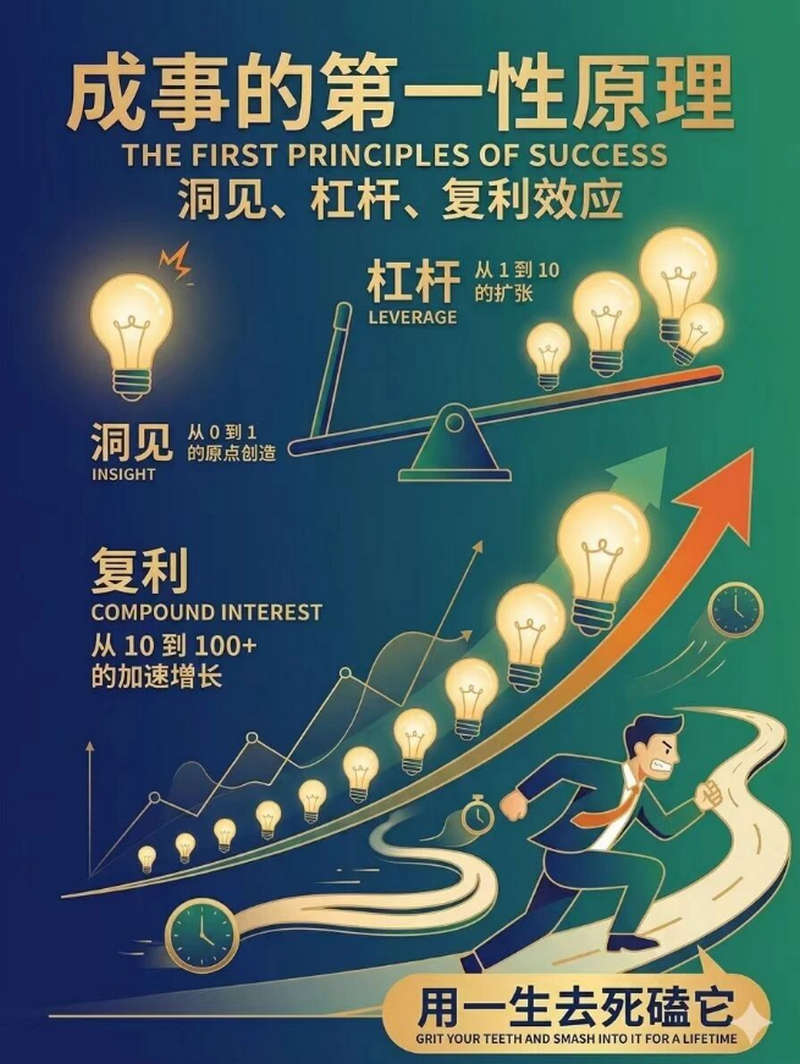 成事的第一性原理：洞见、杠杆、复利效应