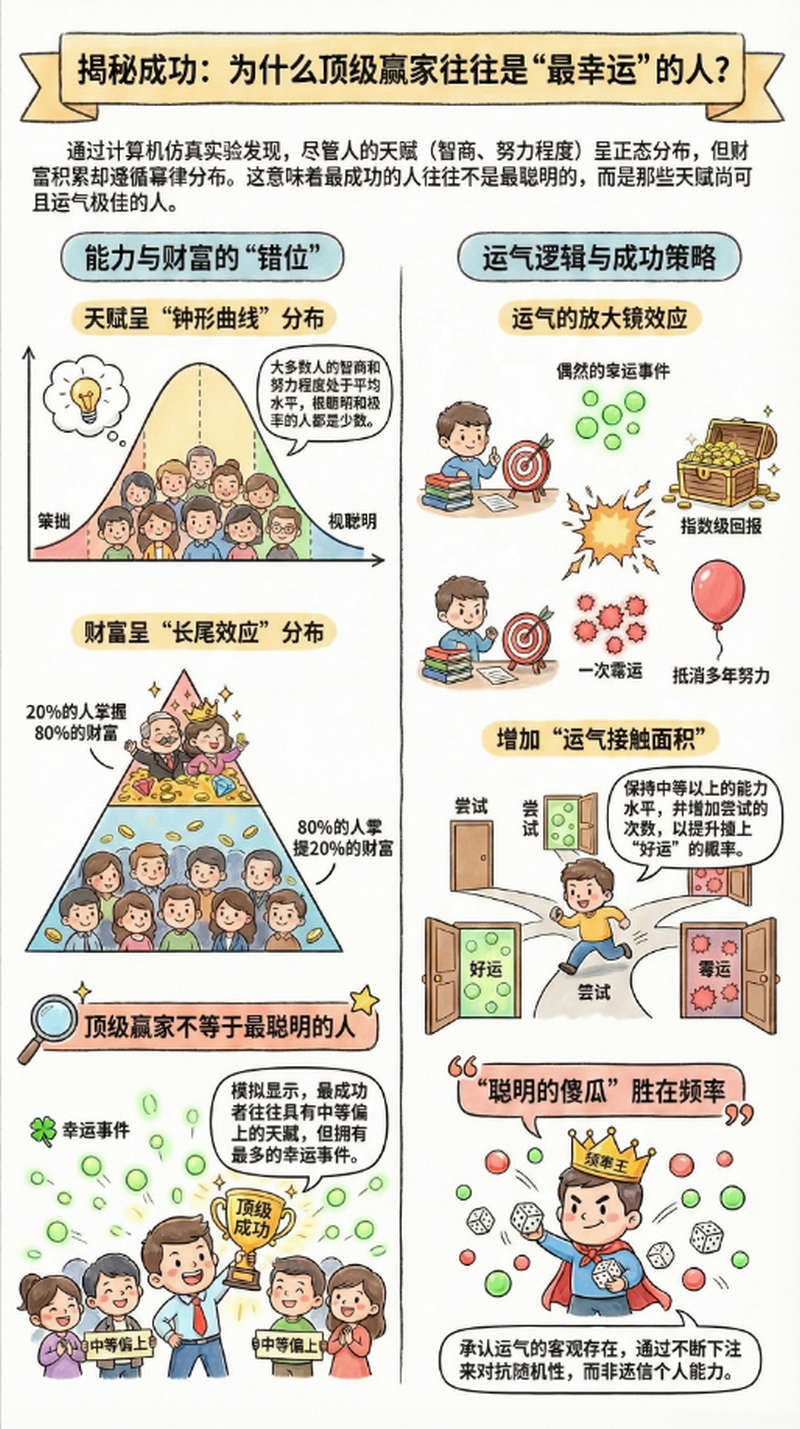 成功的真相：很多赢家，原来只是运气好