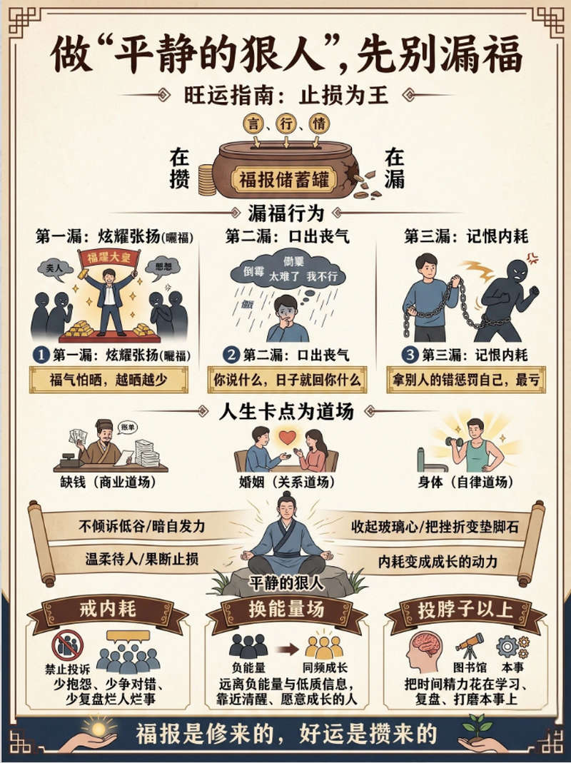 做平静的狠人，先别漏福